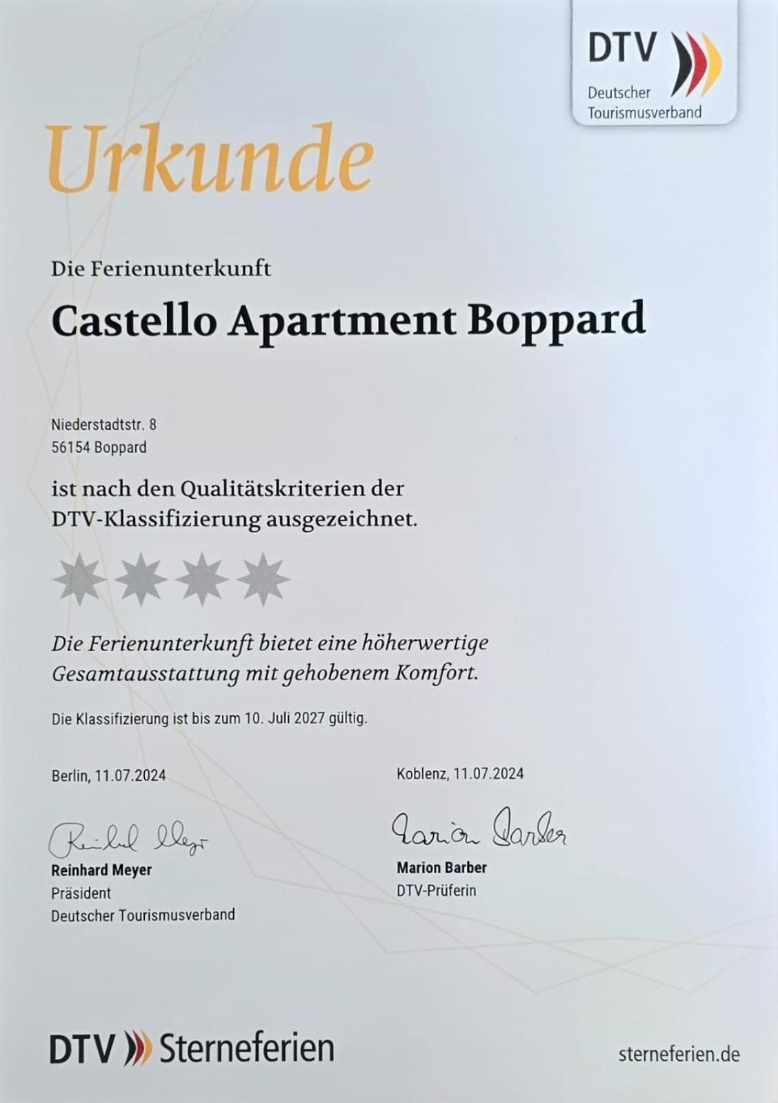 Castello Apartment Boppard Dış mekan fotoğraf
